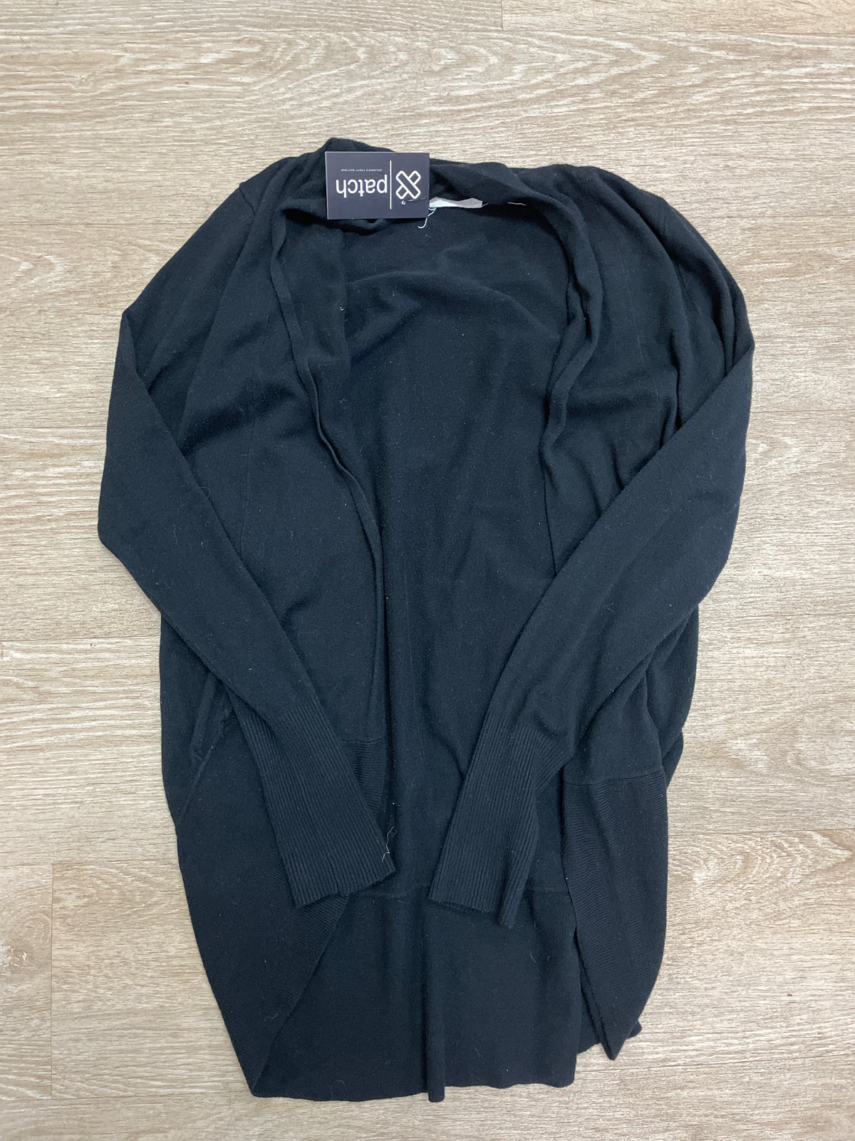 Womens Medium/Large Black Mid Length Cardigan