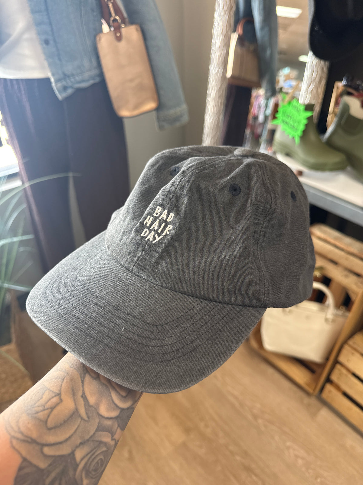 NEW - Bad Hair Day Charcoal Grey Hat