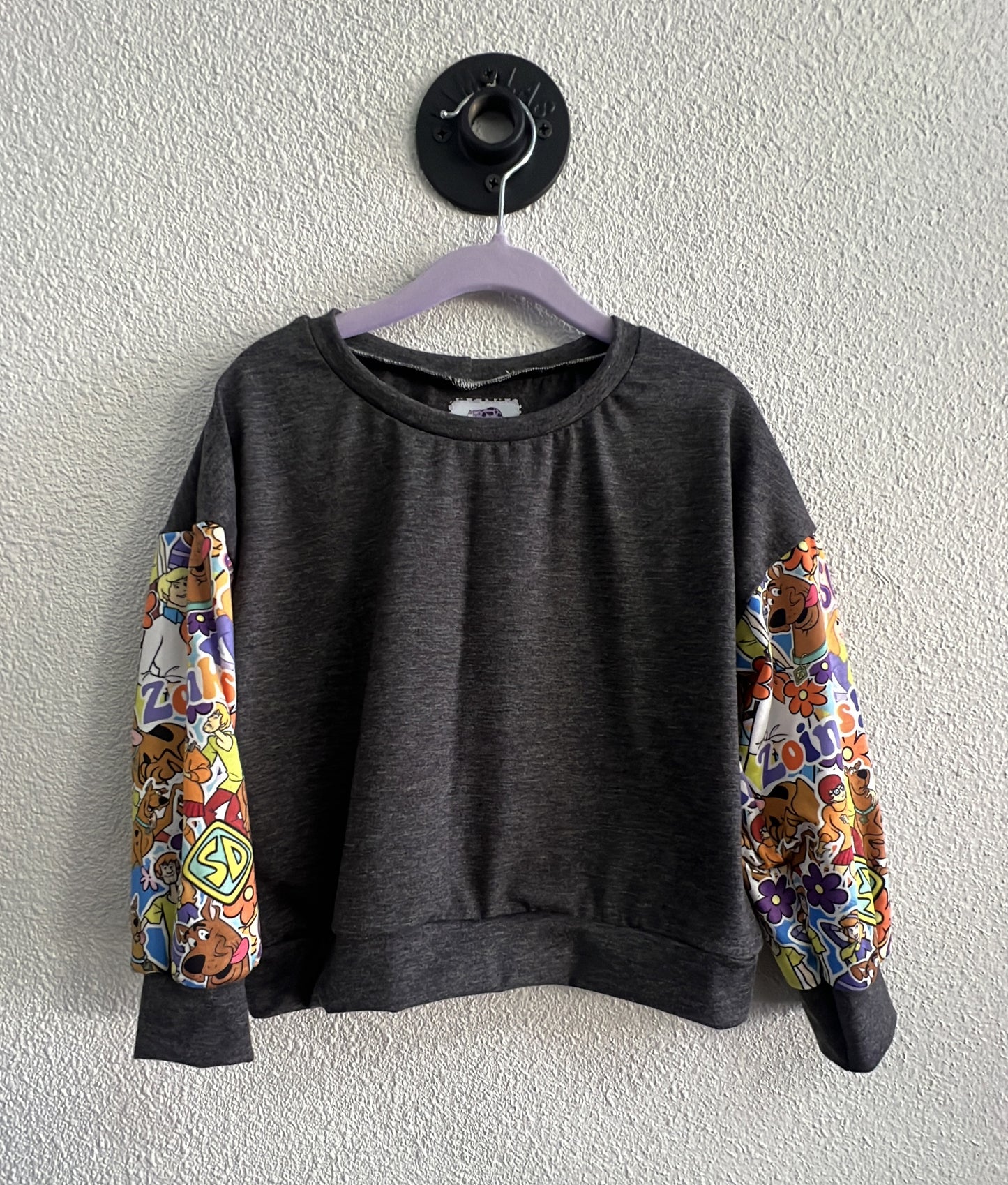 QK 3T Grey Mystery Sleeve Long Sleeve Dolman