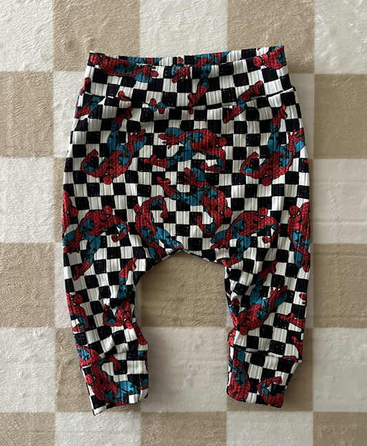 QK 6-9 Spider Check Harem Pants