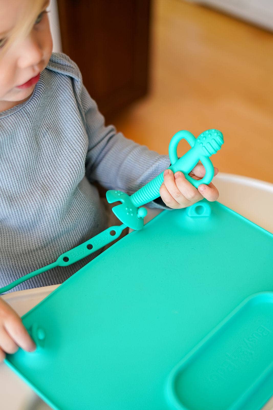 Busy Baby - Teether & Training Spoon: Tan