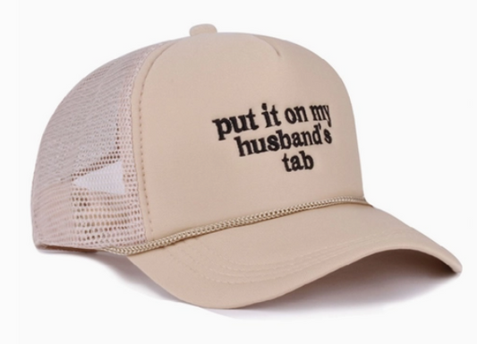Womens Trucker Hat  - Husbands Tab - Mocha