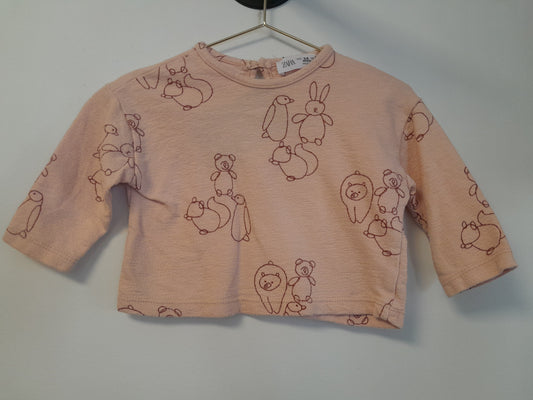 3-6m Zara Bear Family Top