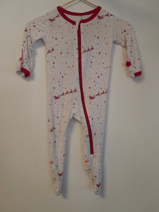 3-6m Kickee Pants Santas Sleigh Romper